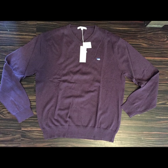 NWT Mens Southern Tide V Neck Sweater Raspberry - Picture 3 of 3